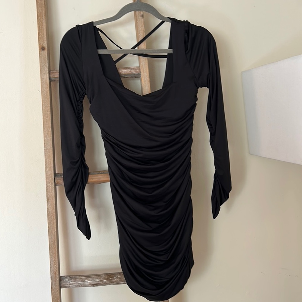 Black mini dress